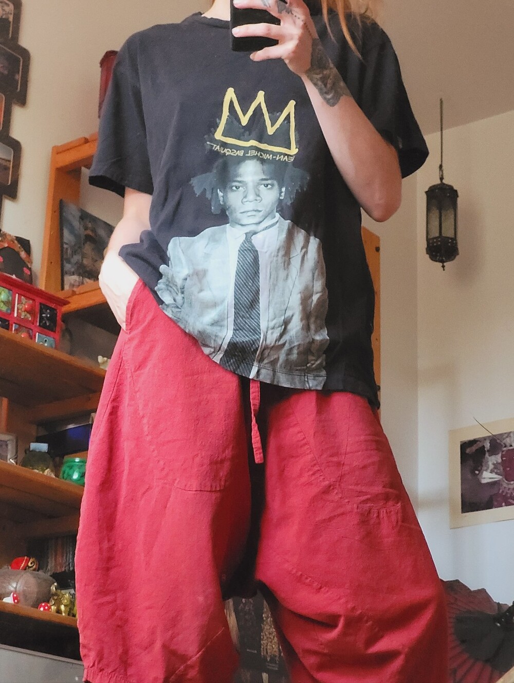 Jean Michael Basquiat X Andy Warhol SPRZ NY UT UNIQLO Sz L Black T-Shirt
